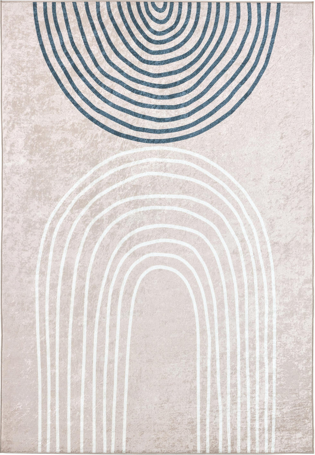 Tapis lavable en machine - Grège - Motif en arc-de-cercle GREGE