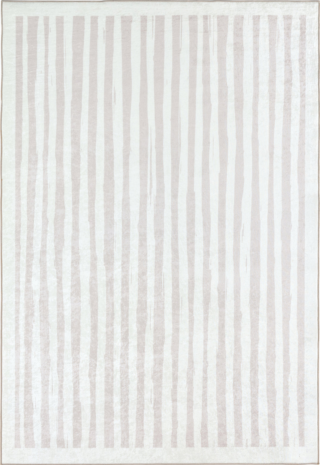 Tapis lavable en machine - Grège - Motif géométrique GREGE