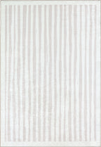 Tapis lavable en machine - Grège - Motif géométrique GREGE