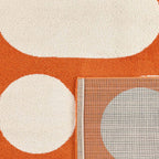 Tapis retro style année 70 orange GROOVY