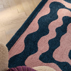 Tapis vintage style année 70 - Bleu - Groovy GROOVY