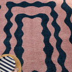 Tapis vintage style année 70 - Bleu - Groovy GROOVY