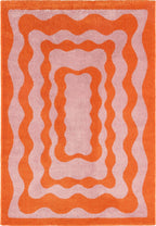 Tapis vintage style année 70 - orange- Groovy GROOVY