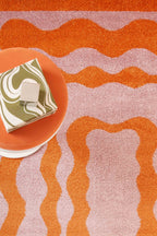 Tapis vintage style année 70 - orange- Groovy GROOVY