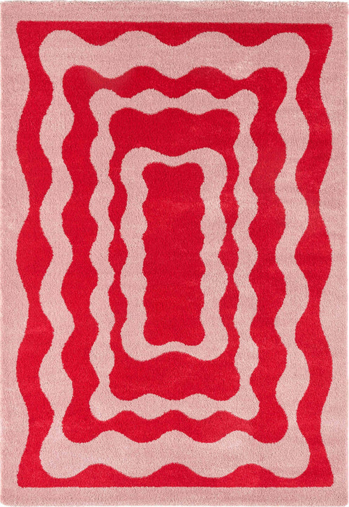 Tapis vintage style année 70 - Rouge - Groovy GROOVY