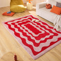 GROOVY - Tapis vintage style année 70 rouge - GRO382ROU GROOVY