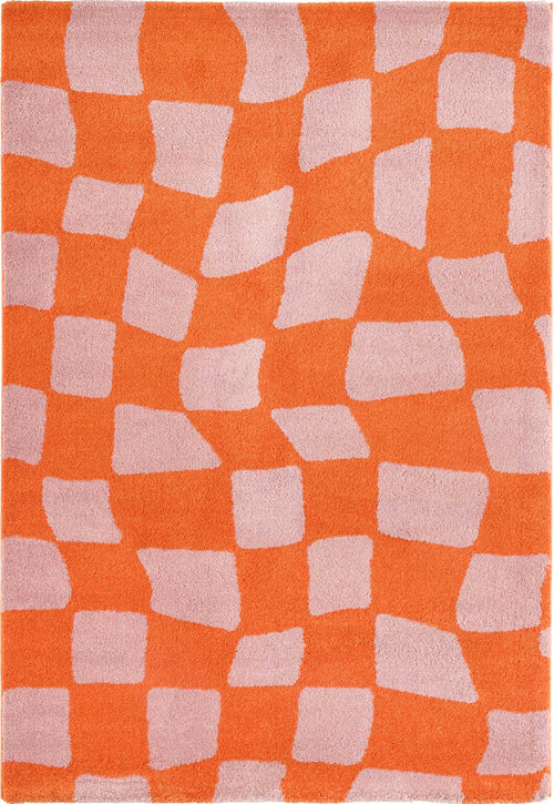 Tapis vintage année 70 - Orange- Groovy GROOVY