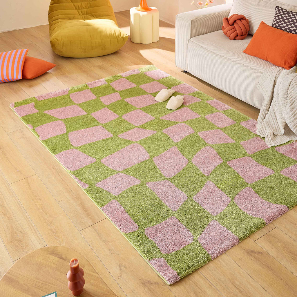 GROOVY - Tapis vintage année 70 vert - GRO383VER GROOVY