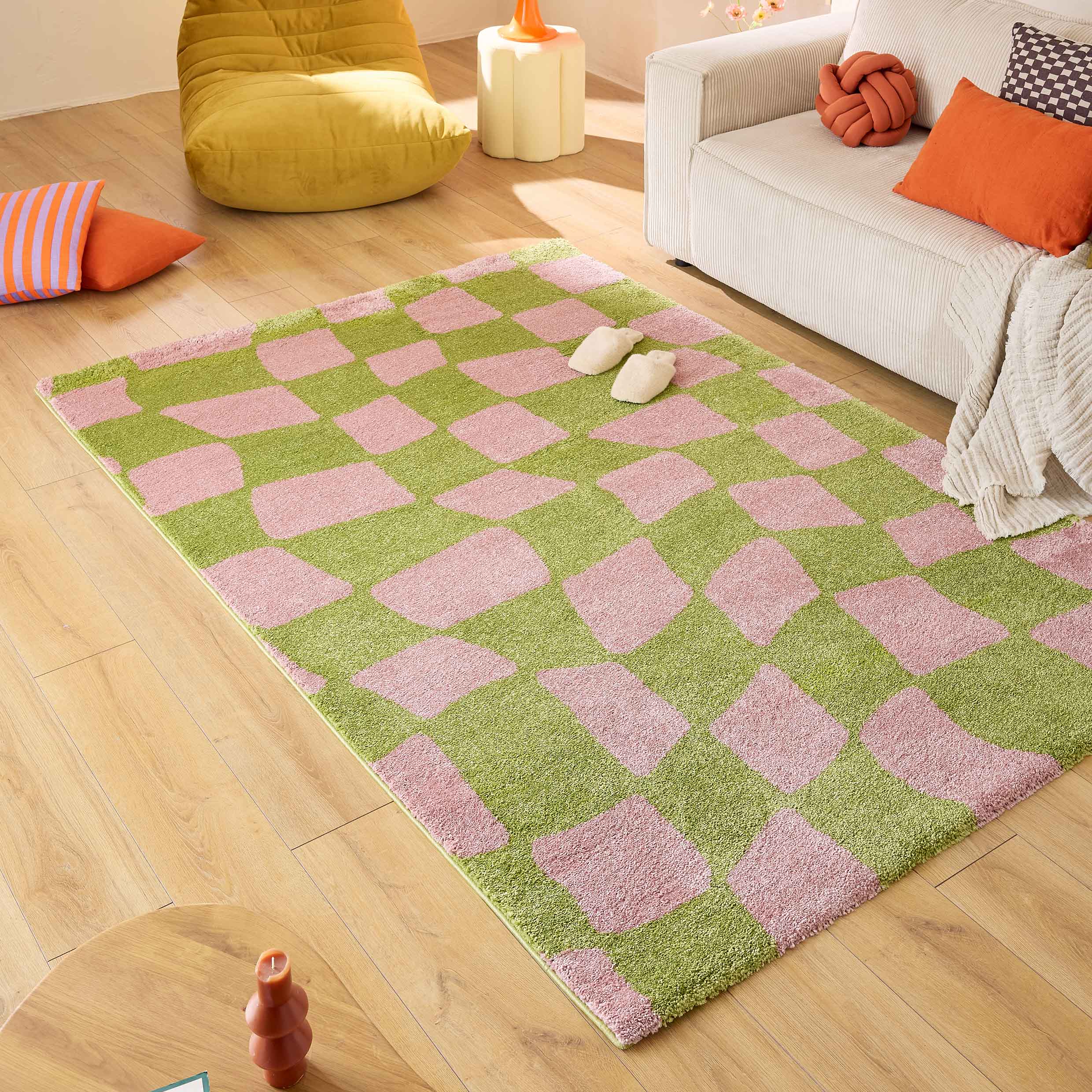 GROOVY - Tapis vintage année 70 vert - GRO383VER GROOVY