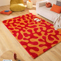 GROOVY - Tapis salon vintage rouge - GRO384ROU GROOVY