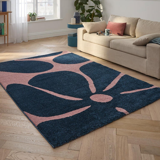 Tapis salon vintage année 70 - Bleu - Groovy GROOVY