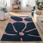 Tapis salon vintage année 70 - Bleu - Groovy GROOVY