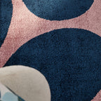 Tapis salon vintage année 70 - Bleu - Groovy GROOVY