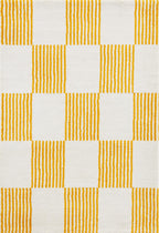 Tapis salon vintage année 70 - Jaune rayé - Groovy GROOVY