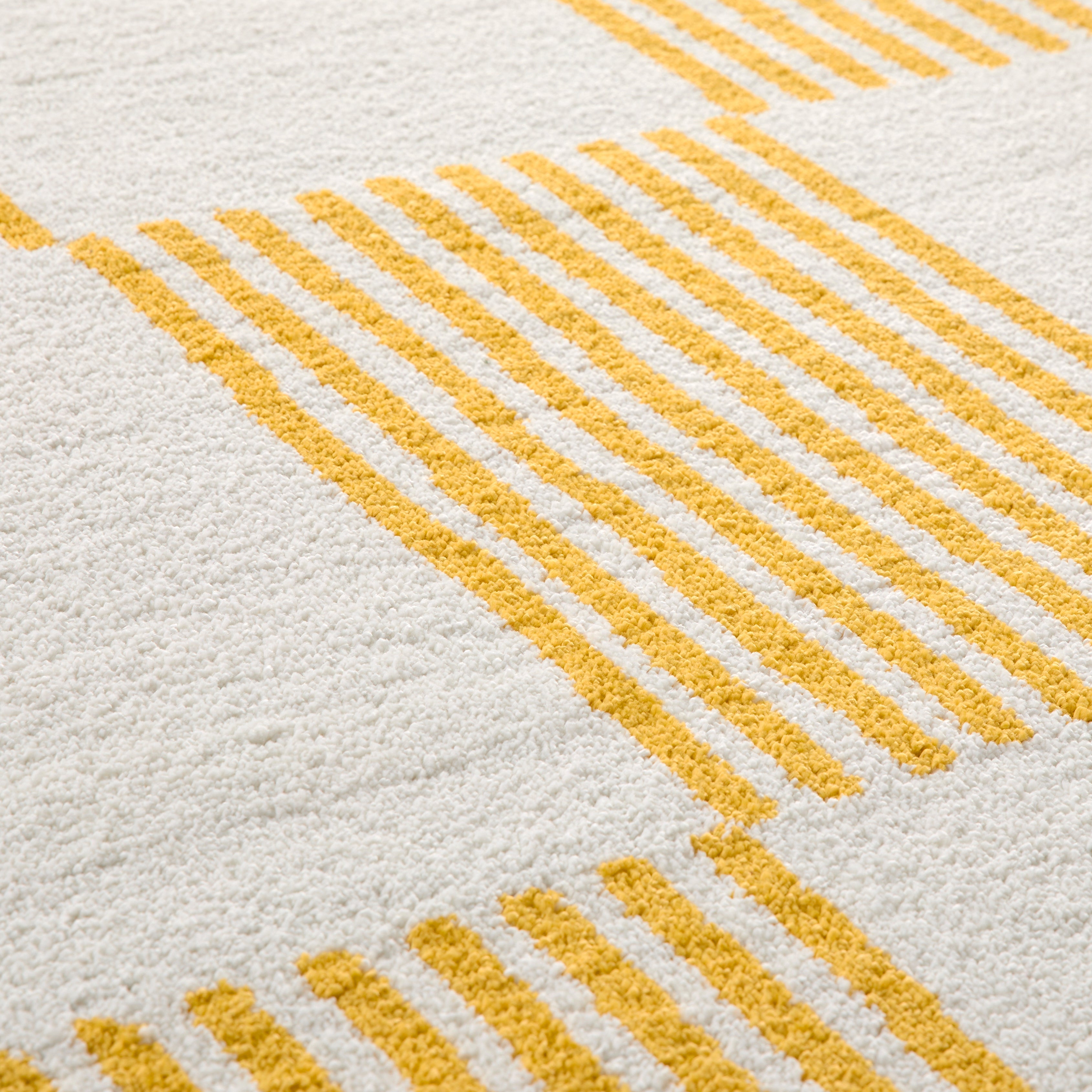 Tapis salon vintage année 70 - Jaune rayé - Groovy GROOVY