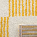 Tapis salon vintage année 70 - Jaune rayé - Groovy GROOVY