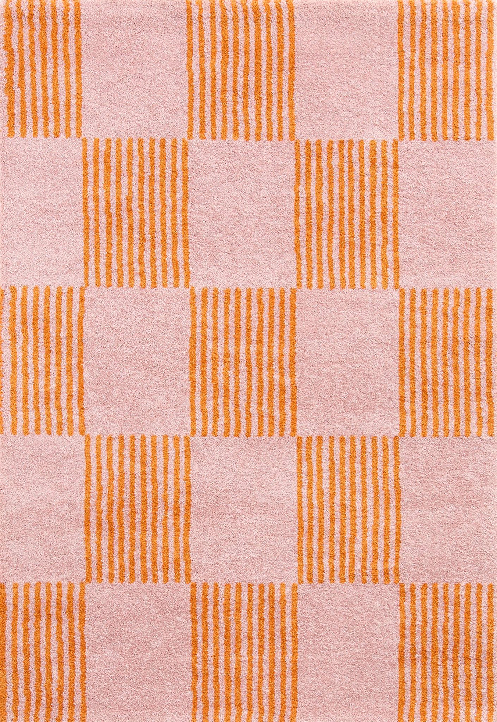 Tapis salon vintage année 70 - Orange Rayé - Groovy GROOVY