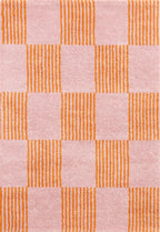 Tapis salon vintage année 70 - Orange Rayé - Groovy GROOVY