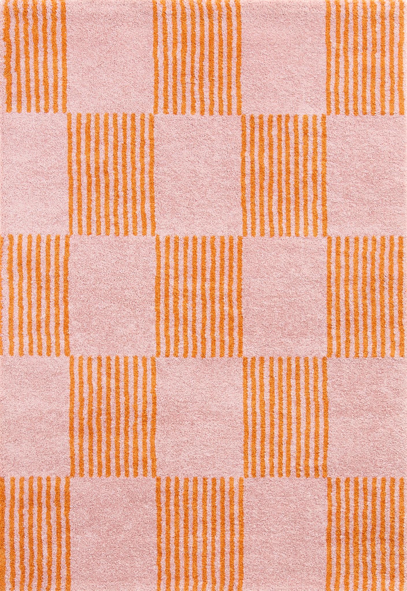 Tapis salon vintage année 70 - Orange Rayé - Groovy GROOVY