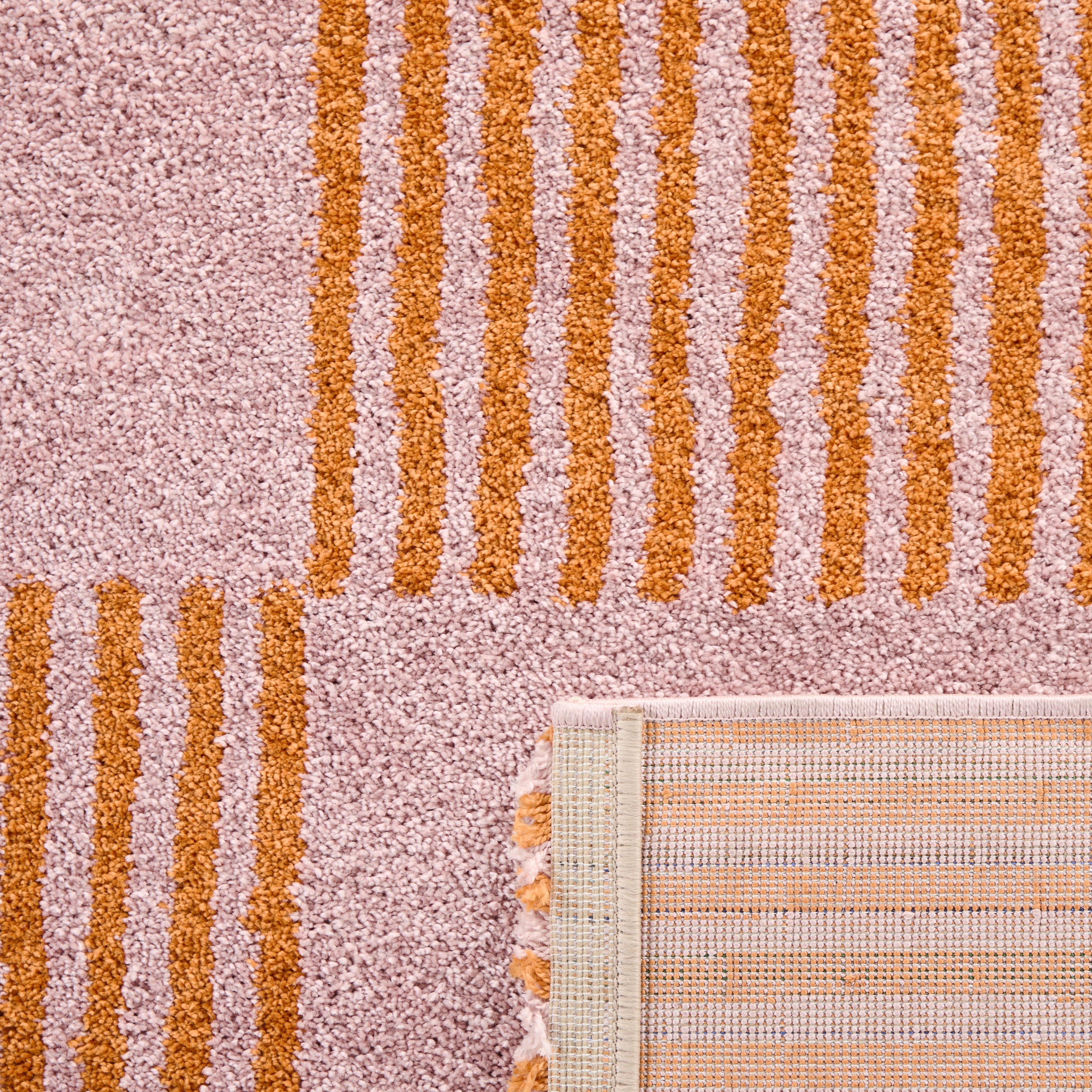 Tapis salon vintage année 70 - Orange Rayé - Groovy GROOVY