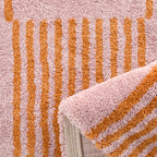 Tapis salon vintage année 70 - Orange Rayé - Groovy GROOVY