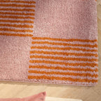 Tapis salon vintage année 70 - Orange Rayé - Groovy GROOVY