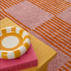 Tapis salon vintage année 70 - Orange Rayé - Groovy GROOVY