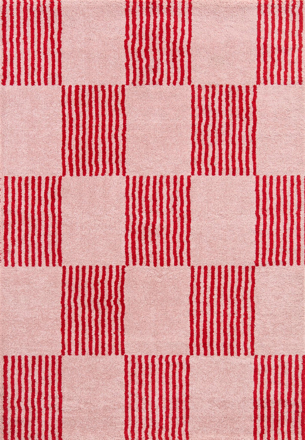 Tapis salon vintage année 70 - Rouge rayé - Groovy GROOVY