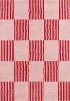 Tapis salon vintage année 70 - Rouge rayé - Groovy GROOVY