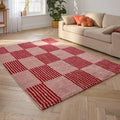 Tapis salon vintage année 70 - Rouge rayé - Groovy GROOVY