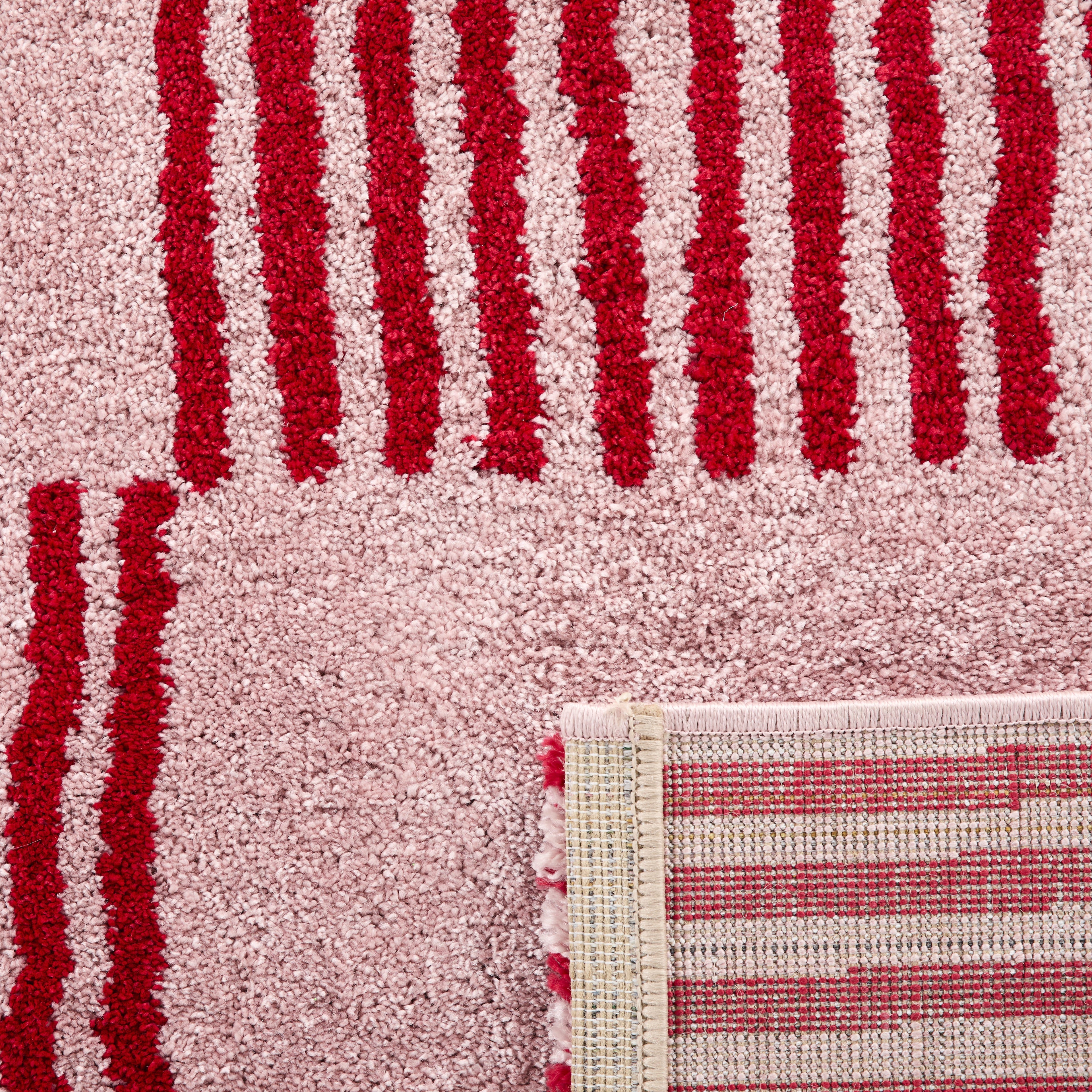 Tapis salon vintage année 70 - Rouge rayé - Groovy GROOVY
