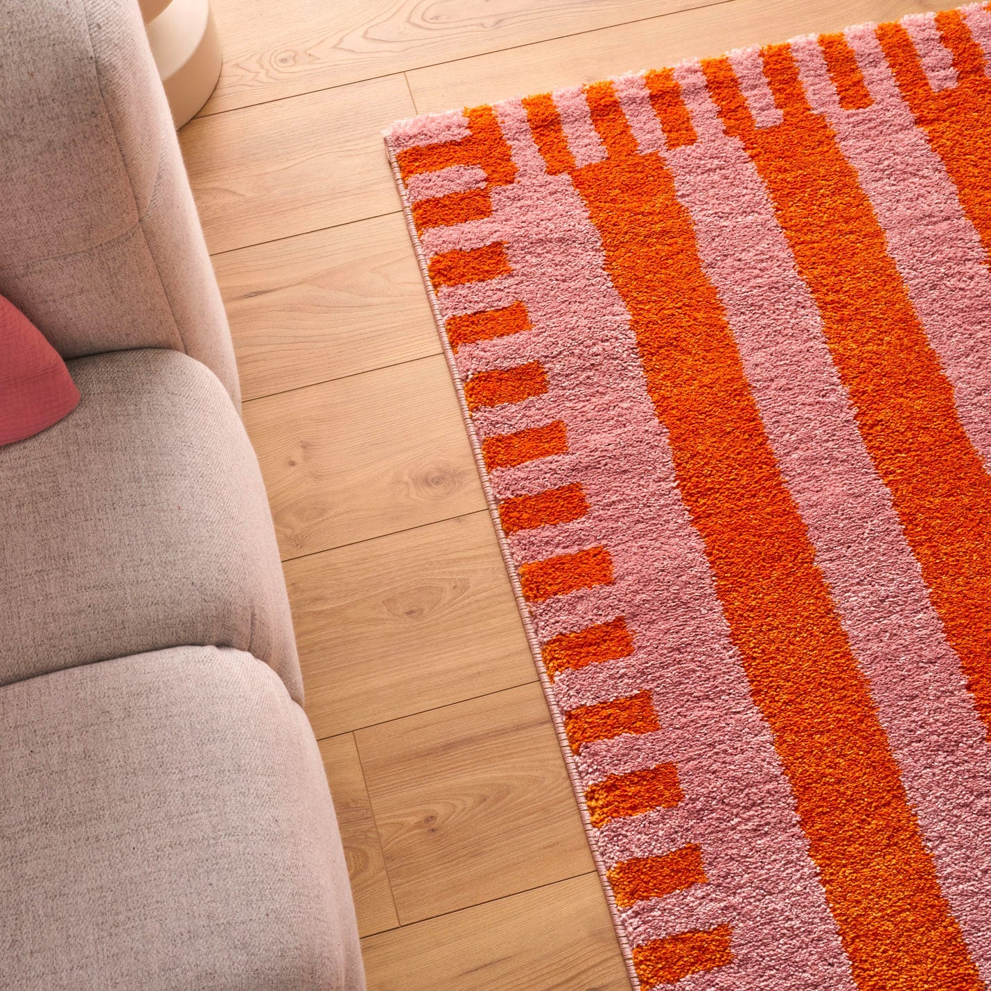 Tapis rétro - Orange rayé - Collection Groovy | Nazar Rugs GROOVY