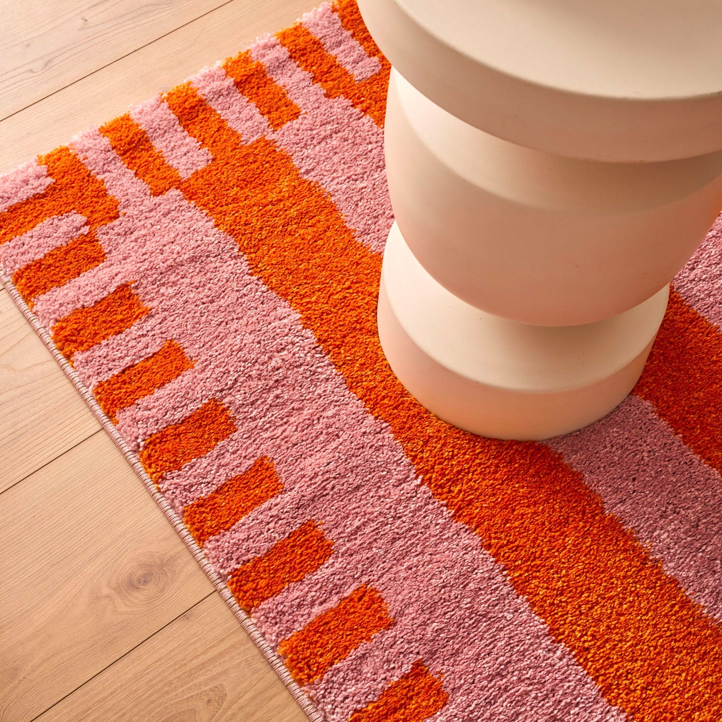Tapis rétro - Orange rayé - Collection Groovy | Nazar Rugs GROOVY