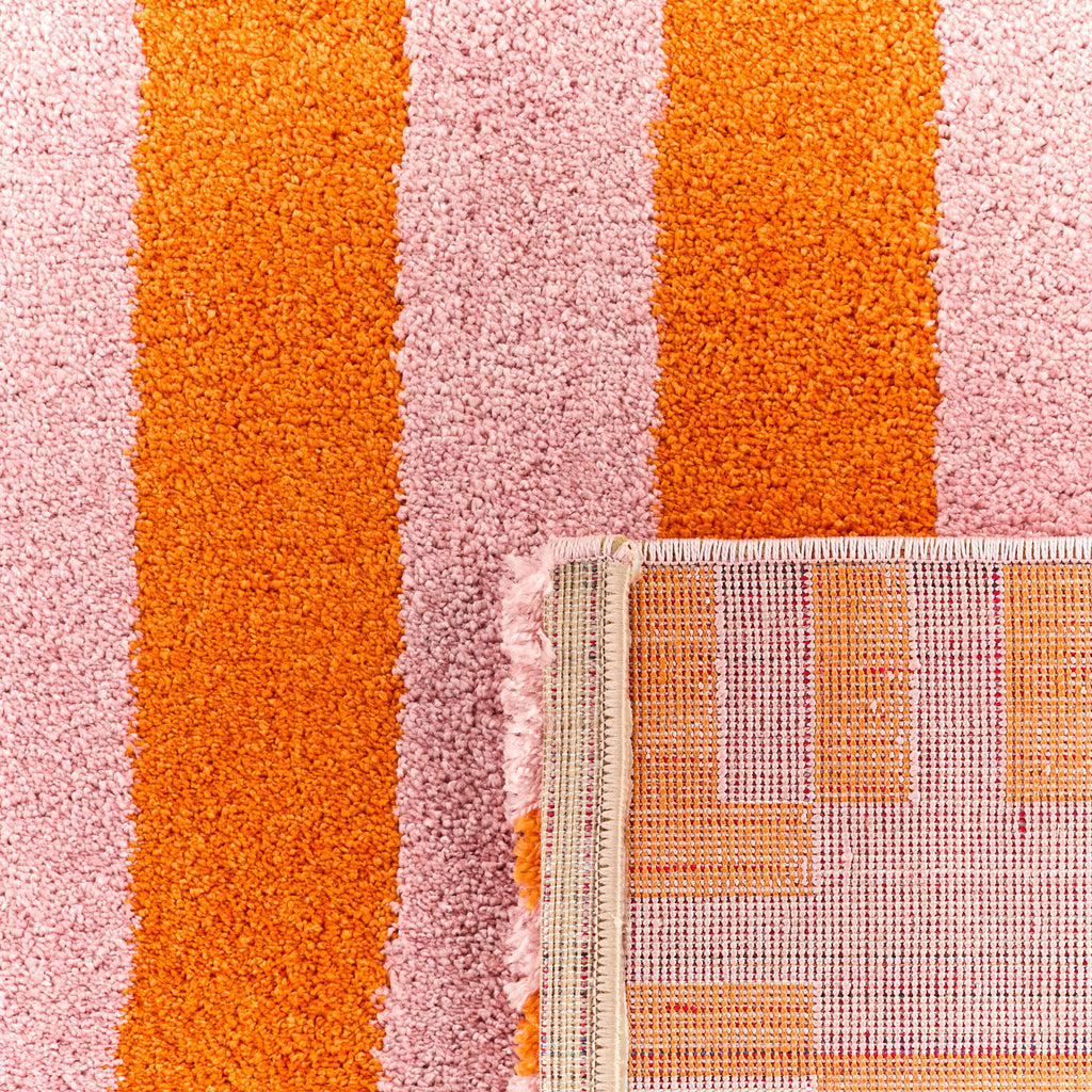 Tapis rétro - Orange rayé - Collection Groovy | Nazar Rugs GROOVY