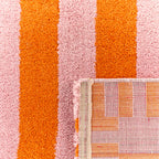 Tapis rétro - Orange rayé - Collection Groovy | Nazar Rugs GROOVY