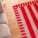 Tapis rétro - Rouge rayé - Collection Groovy | Nazar Rugs GROOVY