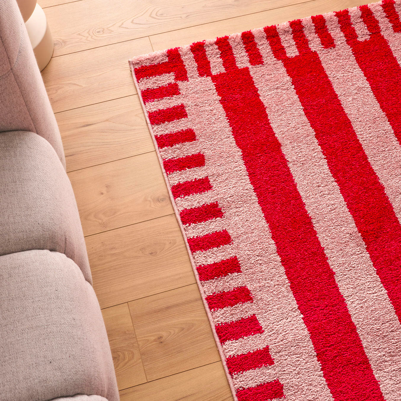 Tapis rétro - Rouge rayé - Collection Groovy | Nazar Rugs GROOVY