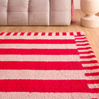 Tapis rétro - Rouge rayé - Collection Groovy | Nazar Rugs GROOVY