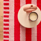 Tapis rétro - Rouge rayé - Collection Groovy | Nazar Rugs GROOVY