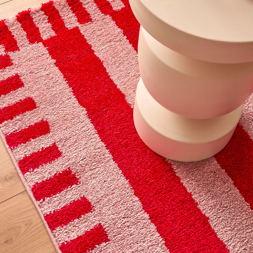Tapis rétro - Rouge rayé - Collection Groovy | Nazar Rugs GROOVY