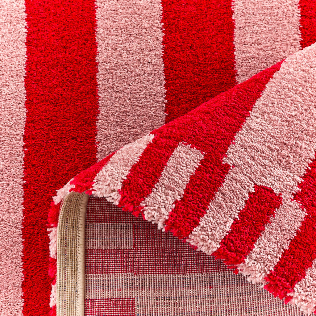 Tapis rétro - Rouge rayé - Collection Groovy | Nazar Rugs GROOVY