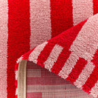 Tapis rétro - Rouge rayé - Collection Groovy | Nazar Rugs GROOVY