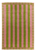 Tapis rétro - Vert rayé - Collection Groovy | Nazar Rugs GROOVY