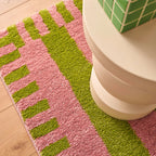 Tapis rétro - Vert rayé - Collection Groovy | Nazar Rugs GROOVY