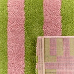 Tapis rétro - Vert rayé - Collection Groovy | Nazar Rugs GROOVY