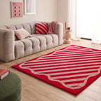 Tapis esprit 70’s - Rouge et Rose - Collection Groovy | Nazar Rugs GROOVY