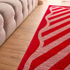 Tapis esprit 70’s - Rouge et Rose - Collection Groovy | Nazar Rugs GROOVY
