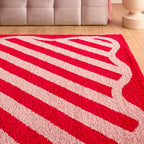 Tapis esprit 70’s - Rouge et Rose - Collection Groovy | Nazar Rugs GROOVY