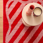 Tapis esprit 70’s - Rouge et Rose - Collection Groovy | Nazar Rugs GROOVY