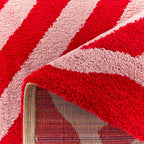 Tapis esprit 70’s - Rouge et Rose - Collection Groovy | Nazar Rugs GROOVY